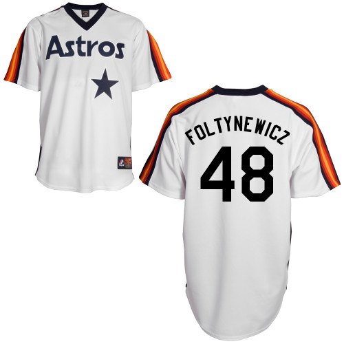 Mike Foltynewicz #48 MLB Jersey-Houston Astros Men's Authentic Home Alumni Association Baseball Jersey